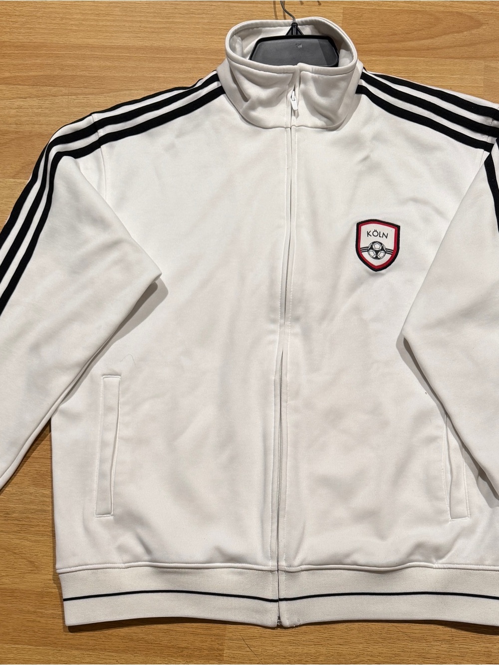 adidas White With 3 Black Strap and gray logo care tag for Men Size L